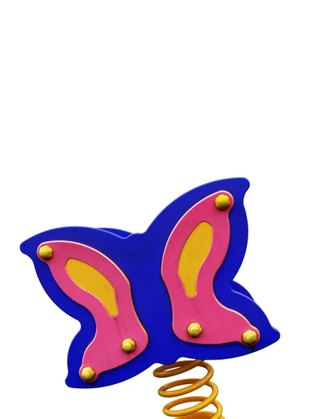 Дитячий майданчик, барвистий метелик — стокове фото