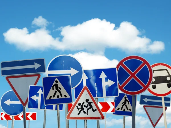 stock image Set of caution signs