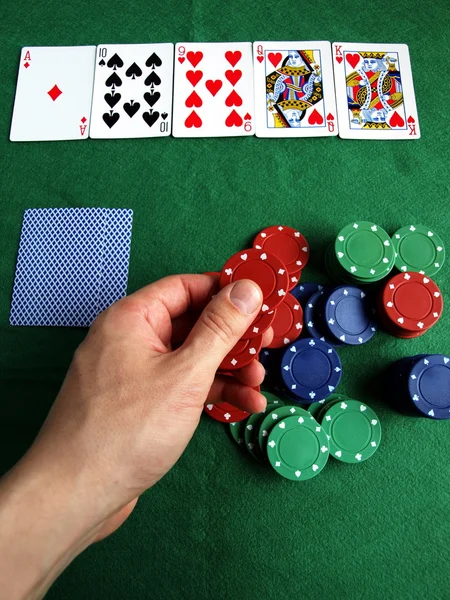 Para jogar uma carta — Fotografia de Stock