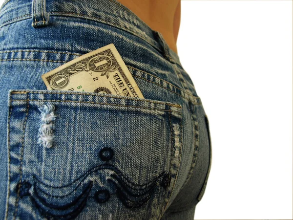 Egy dollár. — Stock Fotó