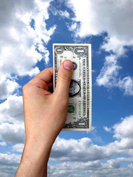 Dollar in hand — Stock Photo, Image