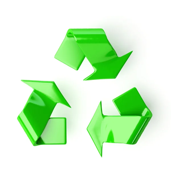 Recycling van de 3D-symboolinstantie — Stockfoto