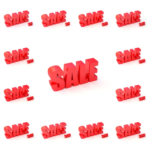 SALE SIGNS WITH DIFFERENT DISCOUNT — Stok Foto