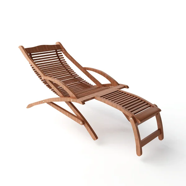 A WOODEN LOUNGER — Stock Photo, Image