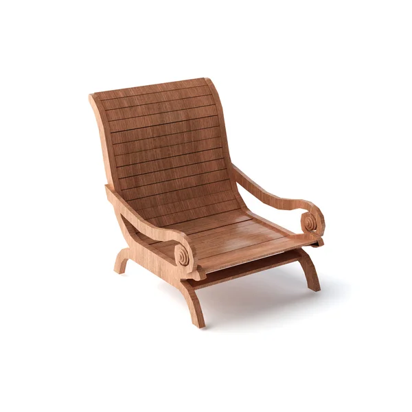 3D ahşap sandalye — Stok fotoğraf