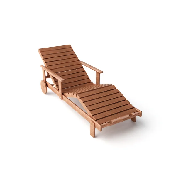 A wooden lounger — Stock Photo, Image
