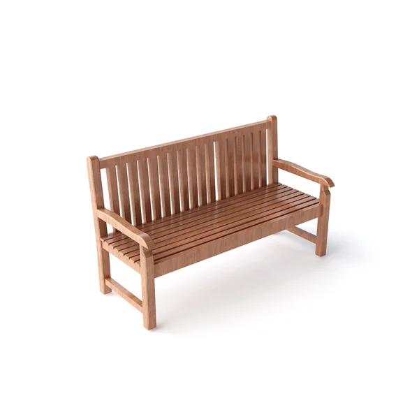 Изолированная деревянная скамейка — стоковое фото