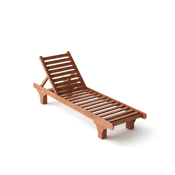 A wooden lounger — Stock Photo, Image