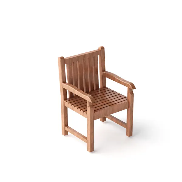 3d деревянное кресло — стоковое фото