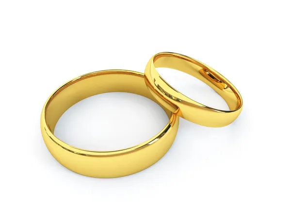 Zlaté svatební prsteny Royalty Free Stock Fotografie
