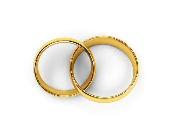 Zlaté svatební prsteny Royalty Free Stock Obrázky