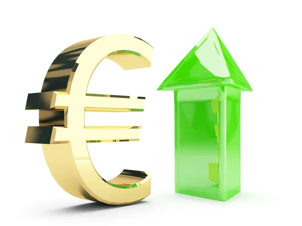 Simbolo EURO dorato — Foto Stock