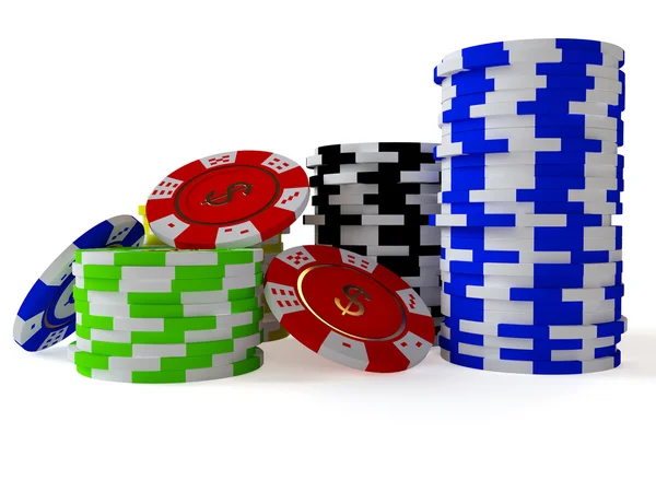 Фішки для покеру — стокове фото