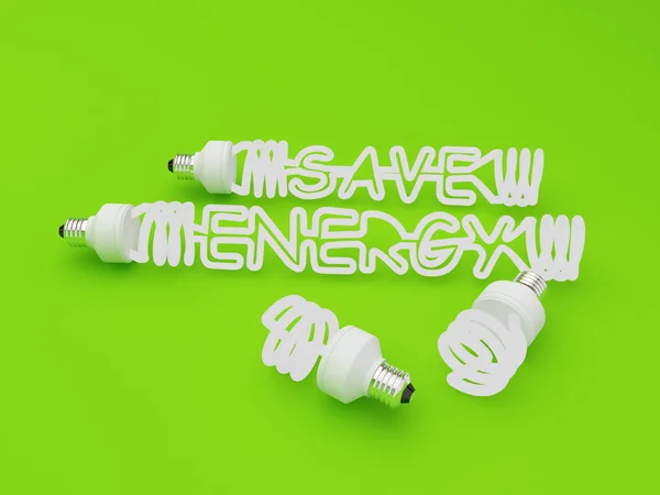 Energi effektiva fluorescerande lampa — Stockfoto