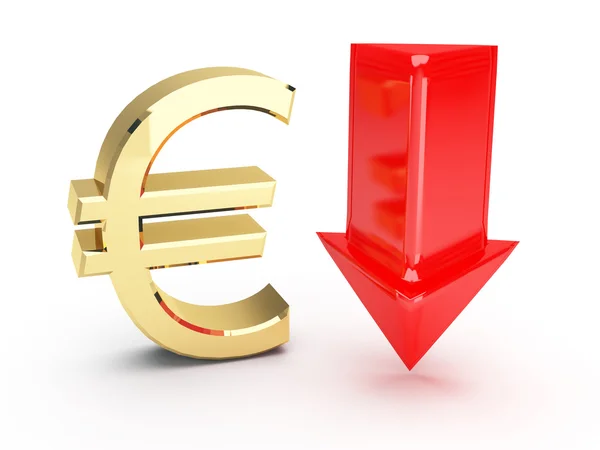 Złoty symbol euro — Zdjęcie stockowe