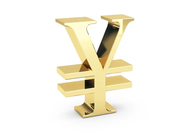 Yen dorado símbolo Imagen de stock
