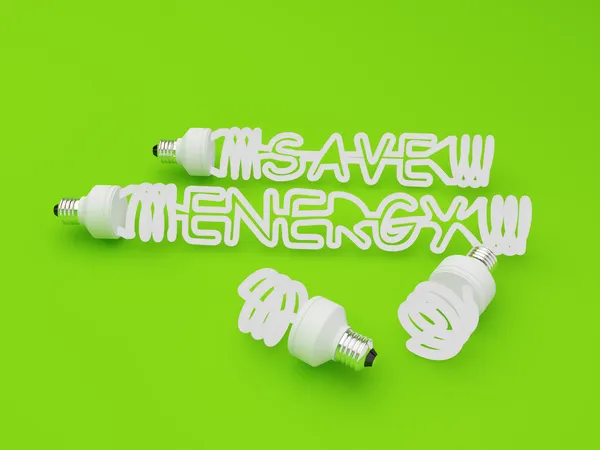 Energy Efficient Fluorescent Light Bulb Stock Picture