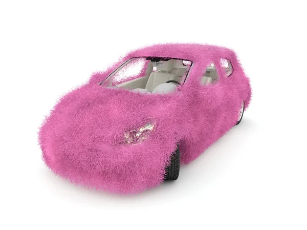 3d auto decorado con rosa — Foto de Stock