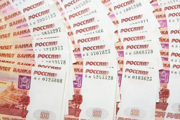 5000 Russische roebel achtergrond. — Stockfoto