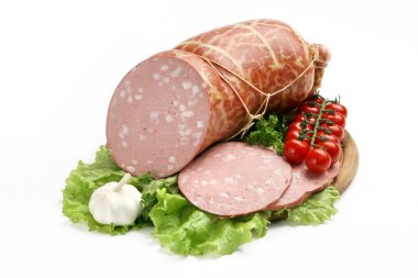 Sausage isolated on white clipart