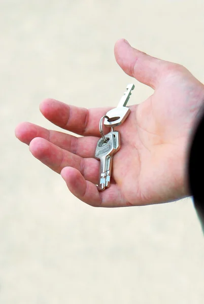 stock image Key in hand