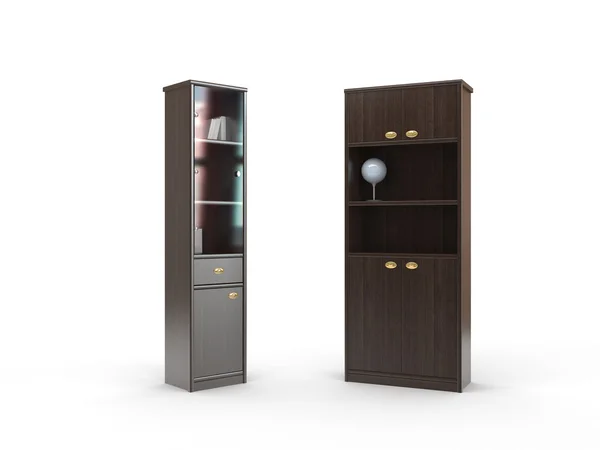 Two isolated bookcase — Stock Photo, Image