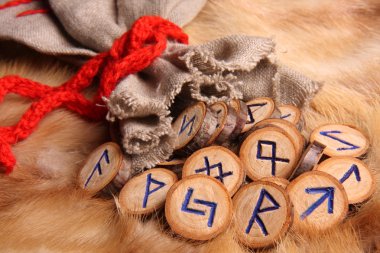 Runes close-up clipart