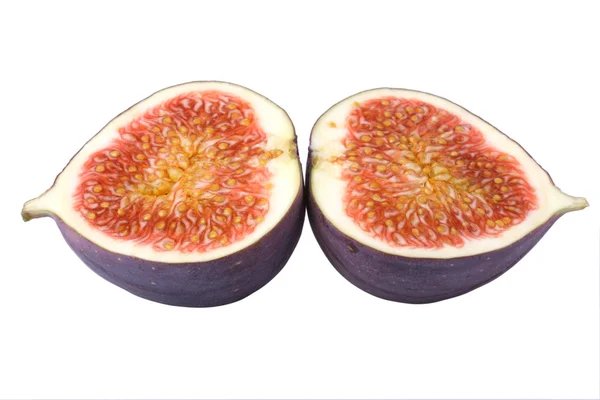 Verse fig snijden in twee — Stockfoto