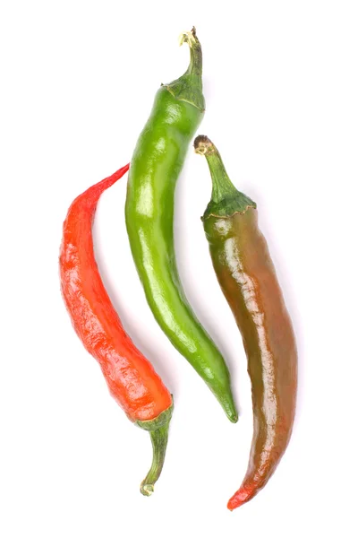 Three chili peppers — Stock Photo, Image