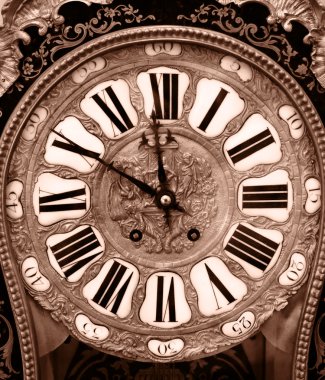 Antique clock clipart