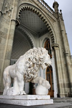 Marble lion by the Vorontsovsky palace clipart