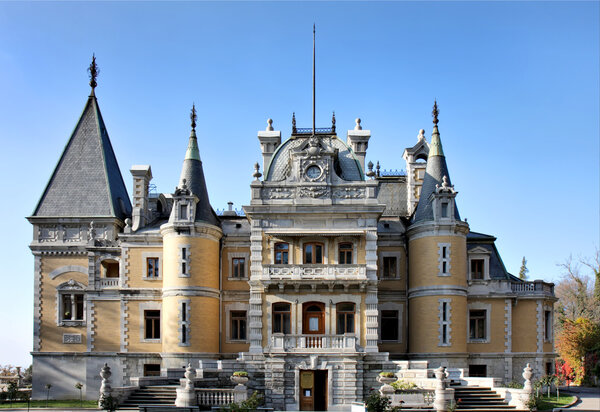 Palace of russian emperor Alexander III in Massandra (near Yalta). Built in 1881-1902. Crimea, Ukraine