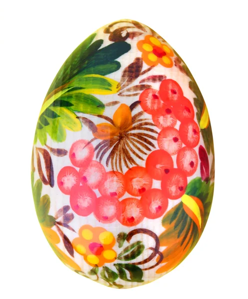Painted easter egg isolated on white — Stock Photo, Image