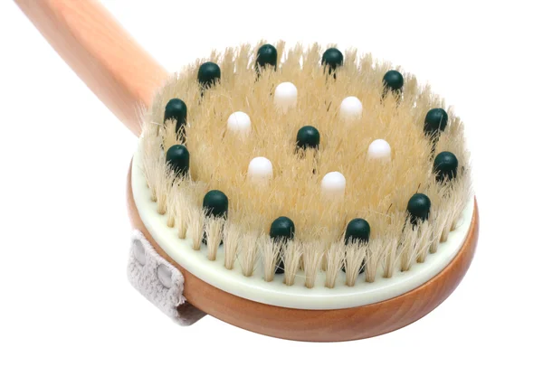 Wooden massager with natural bristle — Stock Photo, Image