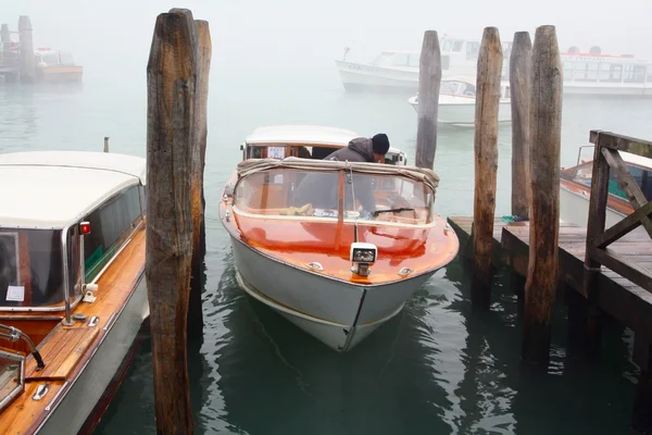 stock image Motor boat in bunder