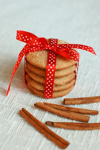 Cookies met cinnamom roll — Stockfoto