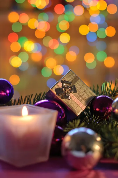 Neujahrsgeschenk und Weihnachtsdekoration — Stockfoto