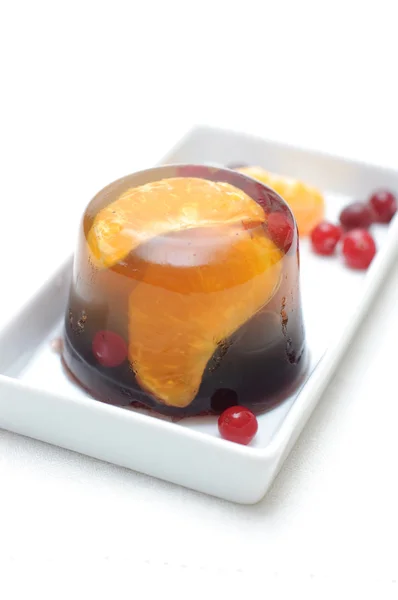 Jelly with mandarin orange — Stock Photo, Image