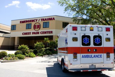 Ambulance At ER clipart