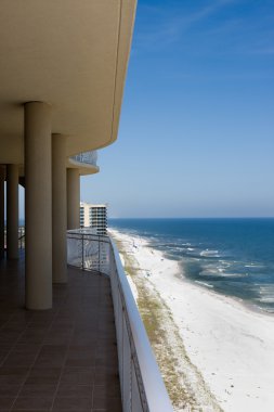 Beach View From Balcony clipart