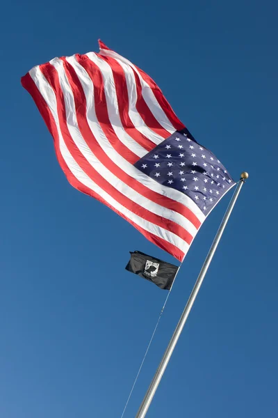 Americká vlajka & Pow Mia — Stock fotografie