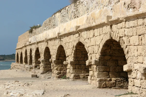 Aqueduto romano antigo, Israel — Fotografia de Stock