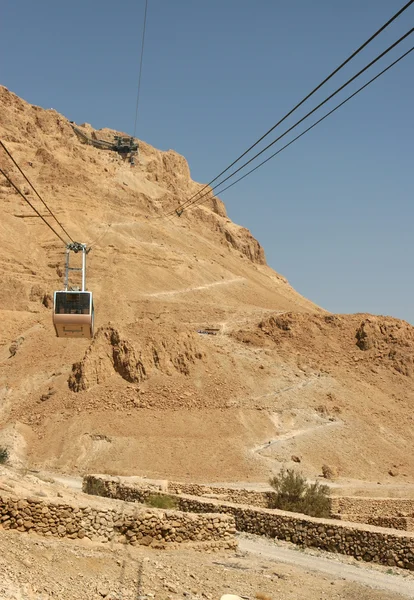 Seilbahn nach masada, israel — Stockfoto