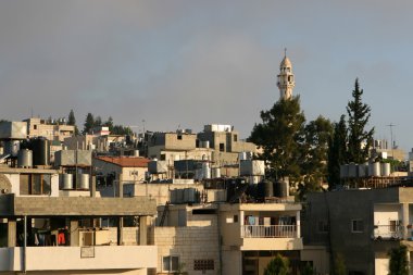 Home Rooftops In Bethlehem, Israel clipart