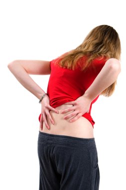 Woman With Back Pain clipart