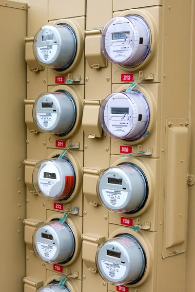 Electric Meters For Apartments — Stock Photo, Image