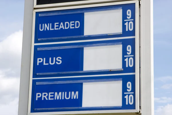 Prezzo del segno del gas — Foto Stock