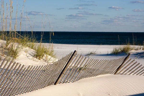 フロリダ州のメキシコ湾岸に沿って砂フェンス — ストック写真