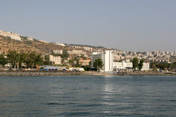 Tiberias przez Morza Galilejskiego, Izrael — Zdjęcie stockowe