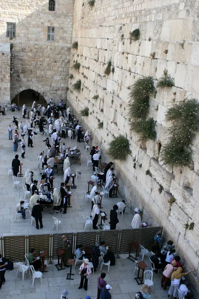 Wailing wall, oude stad van Jeruzalem — Stockfoto